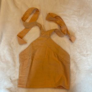Abercrombie linen cropped halter, XXS